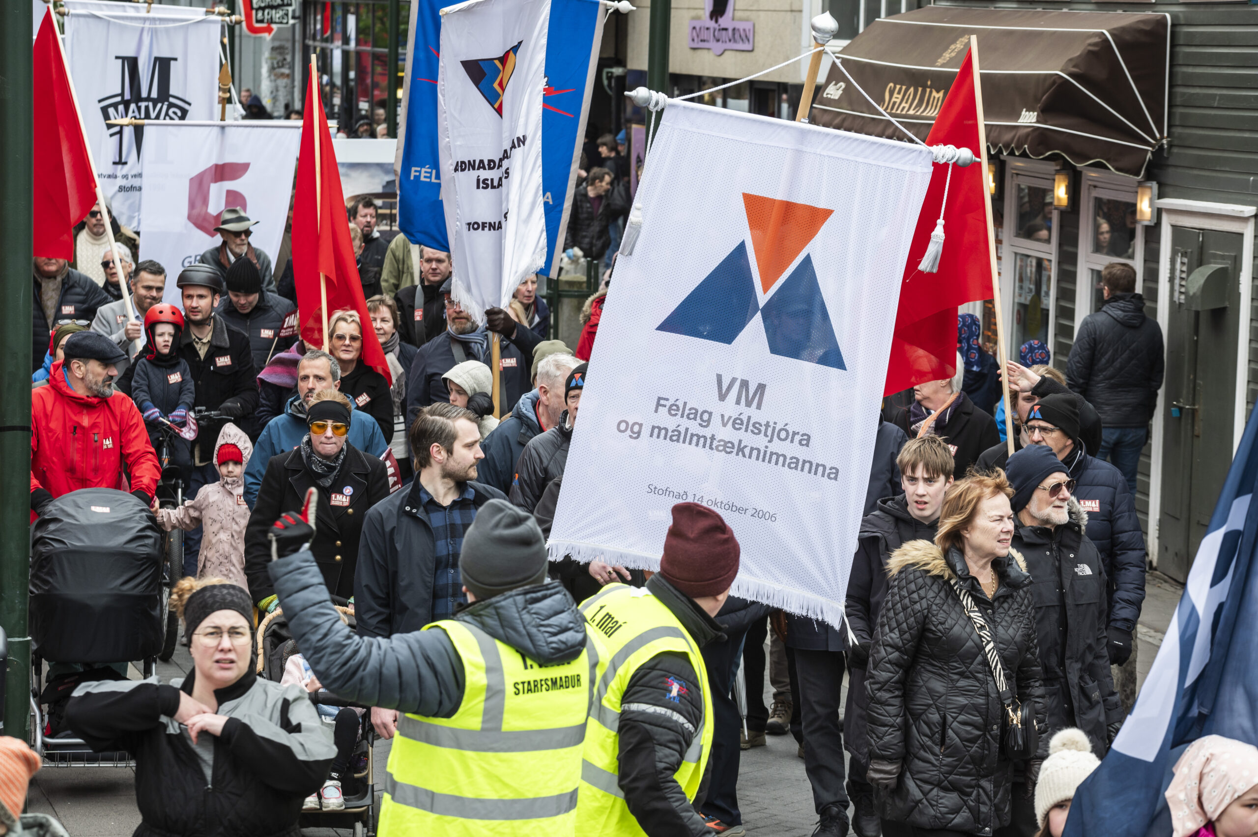 Fjölmennt í kröfugöngu á baráttudegi verkalýðsins